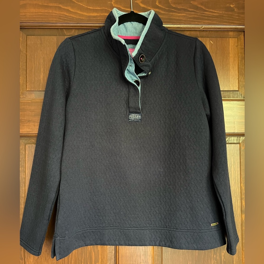 Navy Joules Quilted Sweatshirt